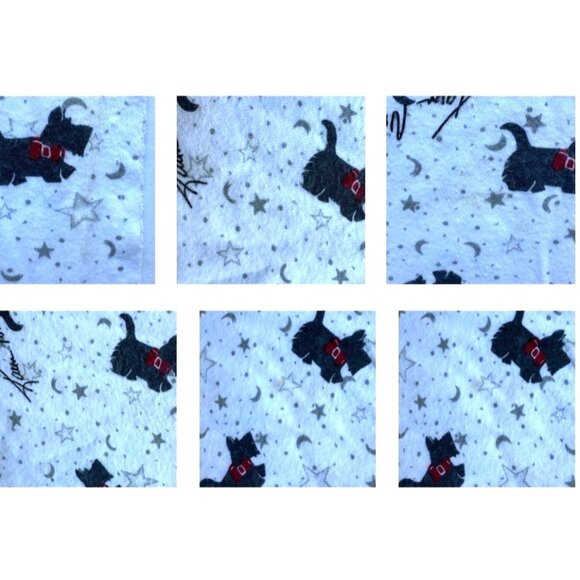 Vintsge Karen Neuburger 2000 Scottie Dog Fabric White Flannel 36 in W x … - Picture 8 of 12